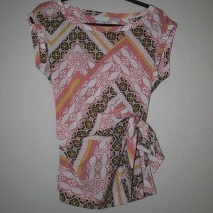 New York &Company Short Sleeve Blouse